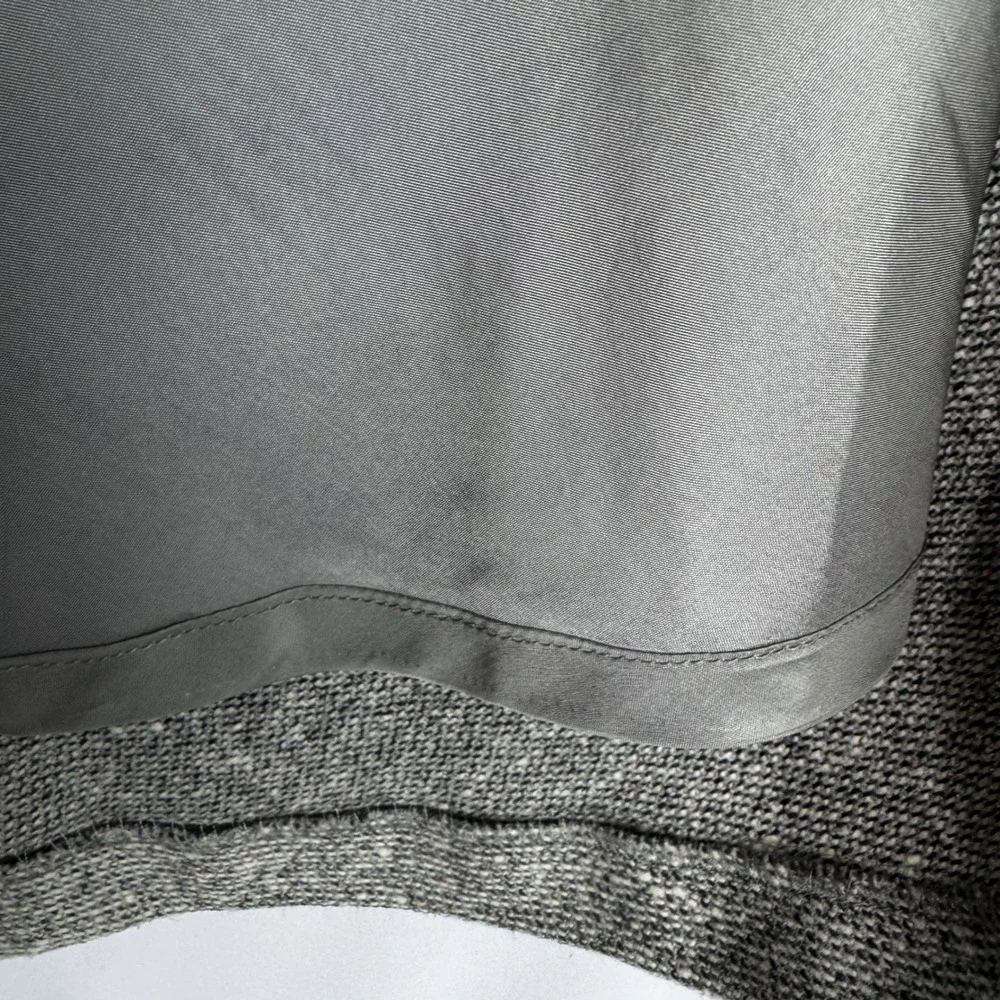 Tahari Grey Wool Blend Maxi Skirt Zipper Closure Size 14P Holiday Winter Classic